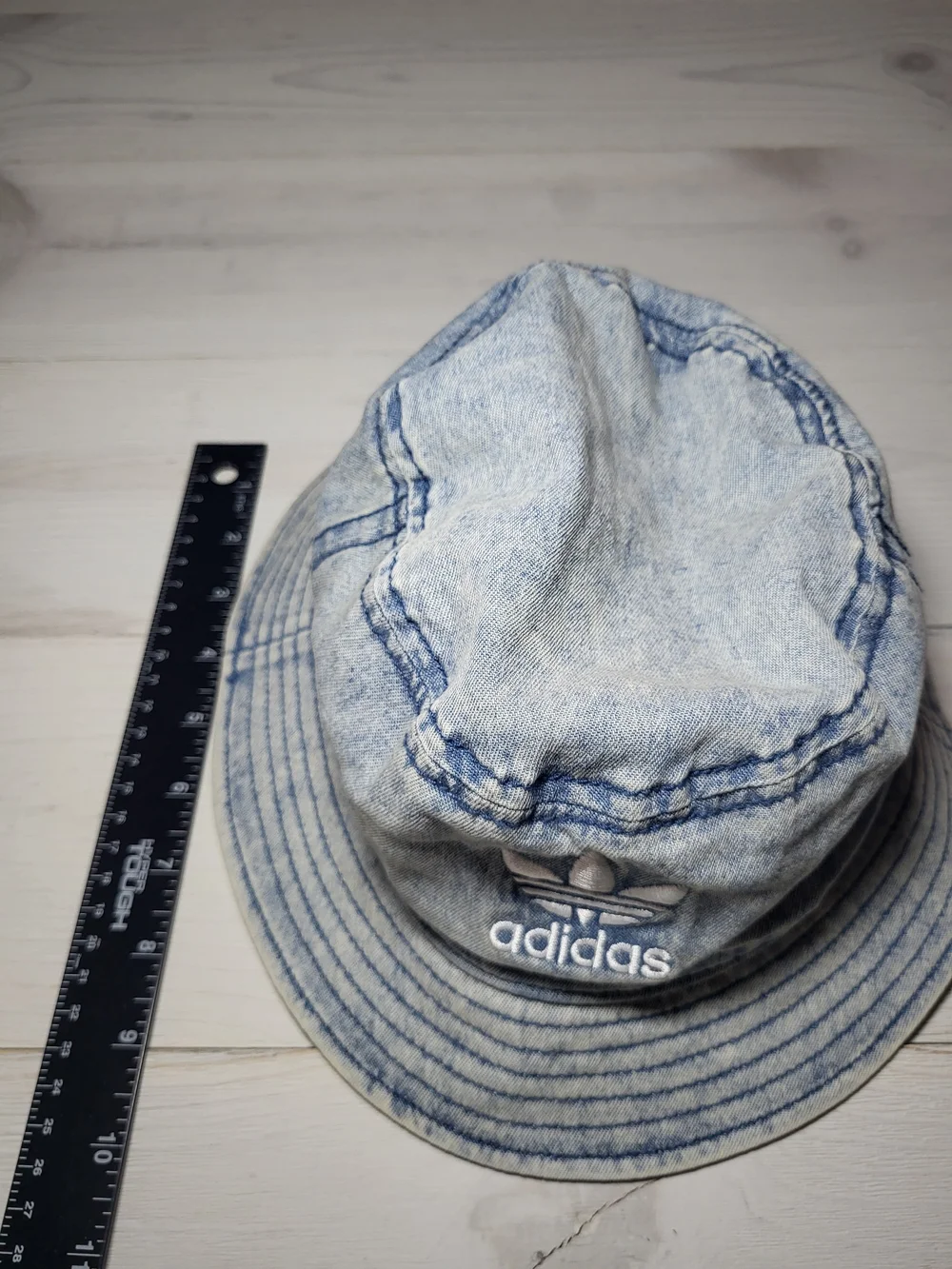 adidas Bucket Hat Light Wash Classic Cotton Denim
